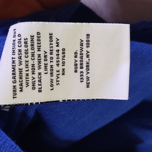 Medium royal blue 1/2 sleeve shirt, With Embroidery Detail by Ruby Rd. - Picture 12 of 14